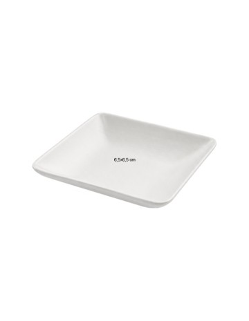 Mini Plato Bagazo Blanco 6,5cm - Betik (3000Uds) 2