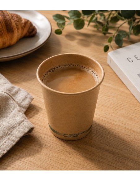Vaso Papel Kraft sin Plástico - Betik (1000Uds)