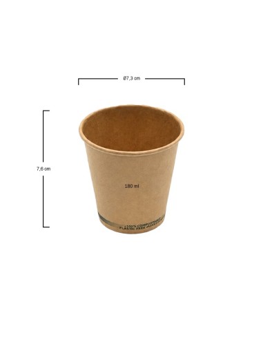 Vaso Papel Kraft sin Plástico - Betik (1000Uds)