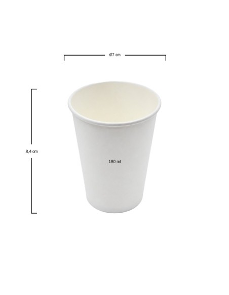 Vaso de Papel Blanco 180ml - Betik (1000Uds)