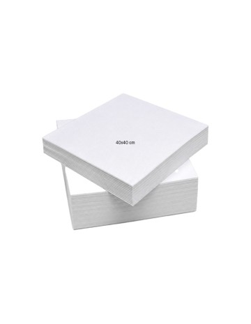Servilleta blanca 2C 40x40cm - Tissuan (2400uds) 2