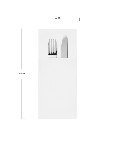 Servilleta mini kangurito blanca PP 33x40cm (600Uds)