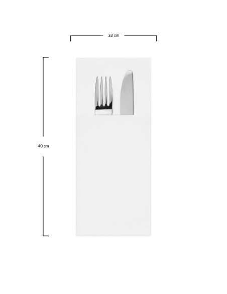 Servilleta mini kangurito blanca PP 33x40cm (600Uds)
