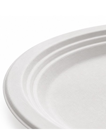 Plato Oval de Bagazo 26x20 cm Biodegradable | Betik (520 uds)