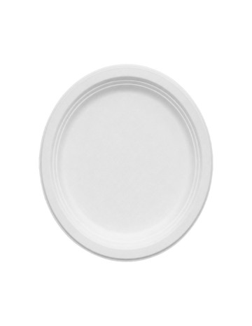 Plato Oval de Bagazo 26x20 cm Biodegradable | Betik (520 uds)