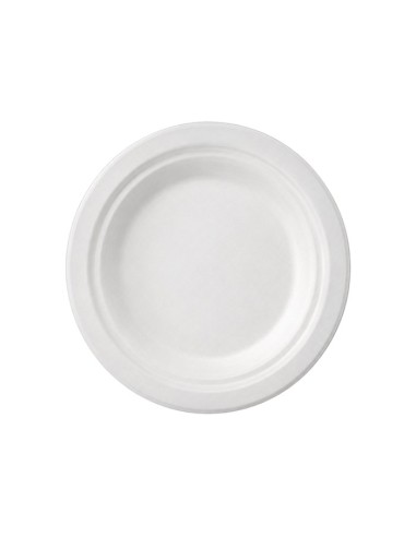 Plato Bagazo Blanco 15 cm Biodegradable | Betik (800 uds)