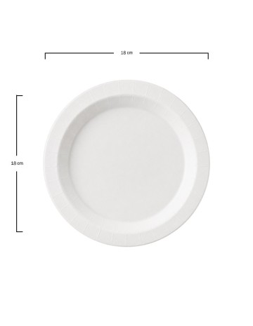 Plato Redondo en Cartón Blanco - Betik (500Uds) 2