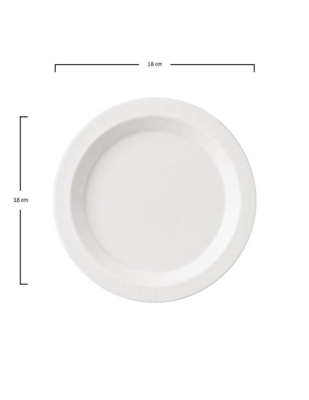 Plato Redondo en Cartón Blanco - Betik (500Uds)
