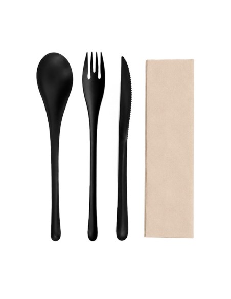 Pack Tris Cubiertos CPLA EKO + Servilleta - Betik (500Uds)