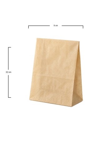 Bolsa de papel kraft 9x32+5cm (1000uds) 2
