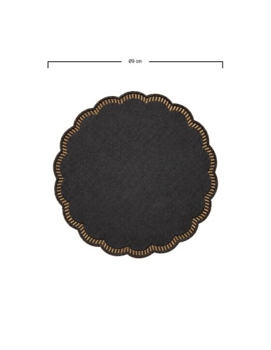 Posavasos negro Tissue 9c 9cm (3000Uds)