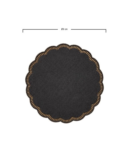 Posavasos negro Tissue 9c 9cm (3000Uds)
