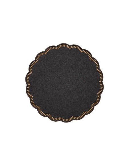 Posavasos negro Tissue 9c 9cm (3000Uds)
