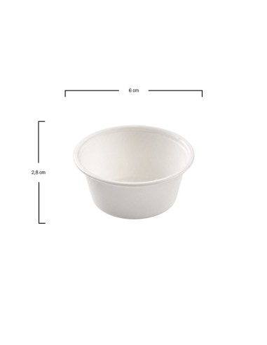 Salsera Bagazo 60 ml Biodegradable | Betik (3000 uds)