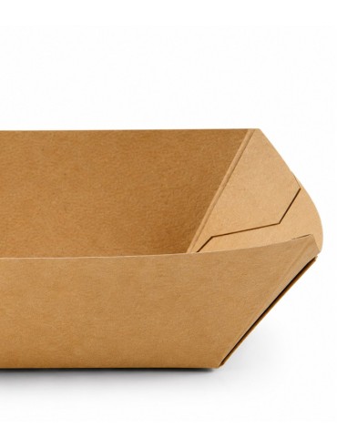 Barqueta Rectangular Cartón Kraft 375ml - Betik (1500Uds)