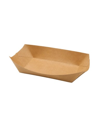 Barqueta Rectangular Cartón Kraft 375ml - Betik (1500Uds)