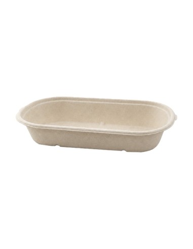 Barqueta Ovalada Bagazo Crema 850ml - Betik (500Uds)