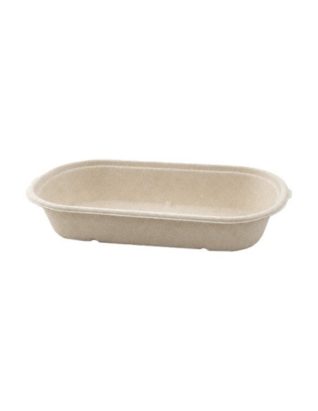 Barqueta Ovalada Bagazo Crema 850ml - Betik (500Uds)