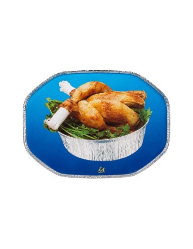Tapa envase aluminio oval (125uds)