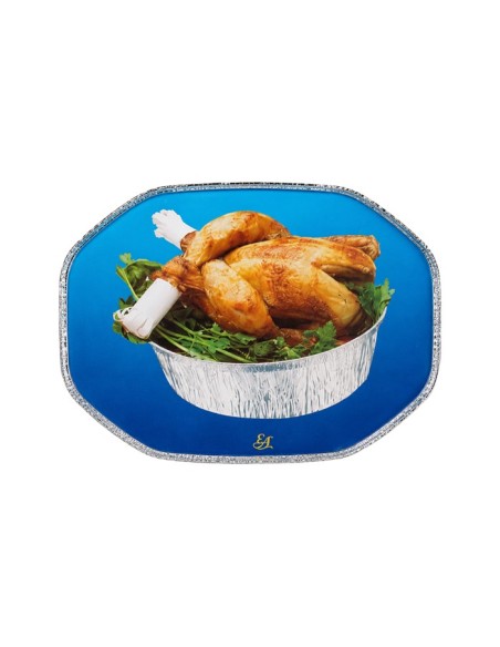 Tapa envase aluminio oval (125uds)