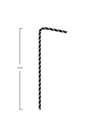 Pajita Papel Flexible negra y blanca 6x210mm - Betik (6000Uds) 2