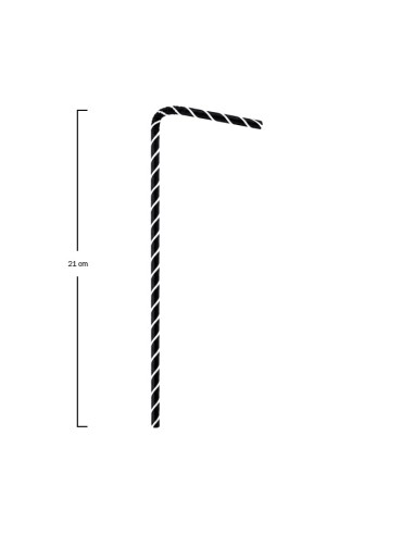 Pajita Papel Flexible negra y blanca 6x210mm - Betik (6000Uds)