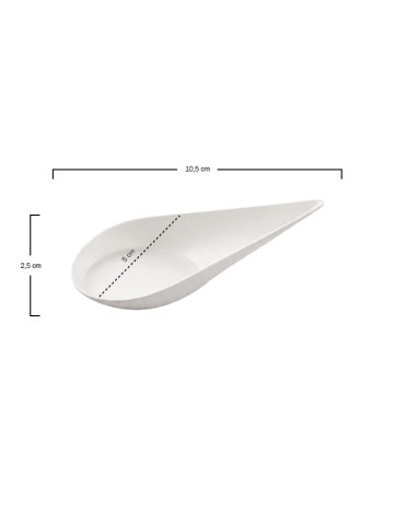 Cuchara Salsera Bagazo Blanco 10,5cm - Betik (3000Uds) 2