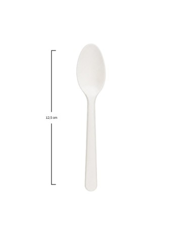 Cuchara CPLA Blanca Enfundada 12,5cm - Betik (500Uds) 2