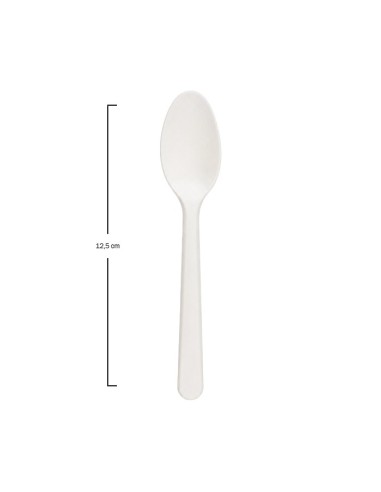 Cuchara CPLA Blanca Enfundada 12,5cm - Betik (500Uds)