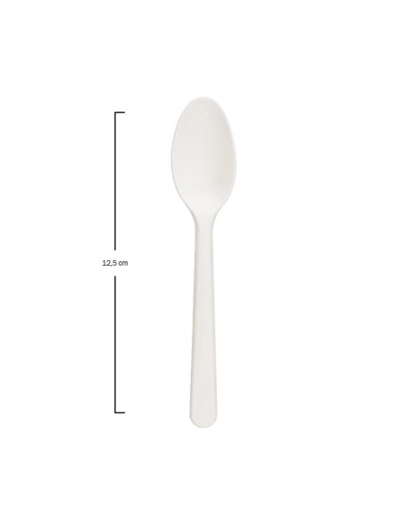 Cuchara CPLA Blanca Enfundada 12,5cm - Betik (500Uds)