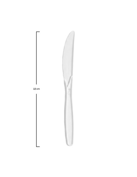 Cuchillo Blanco Maíz Enfundado 18cm - Betik (500Uds)