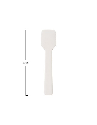 Cucharitas helado papel blanco 9,4cm - Betik (5000Uds)
