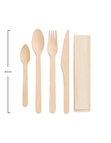 Pack 4 Cubiertos de Madera - Betik (500uds)