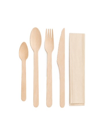Pack 4 Cubiertos de Madera - Betik (500uds)