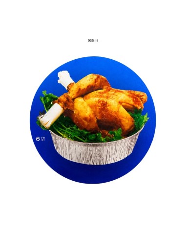 Tapa envase aluminio redondo (125uds)