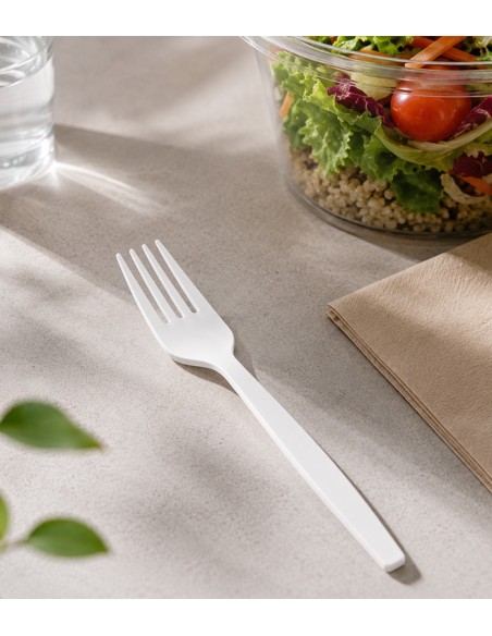 Tenedor Blanco Maiz Enfundado 17,5cm - Betik (500Uds)