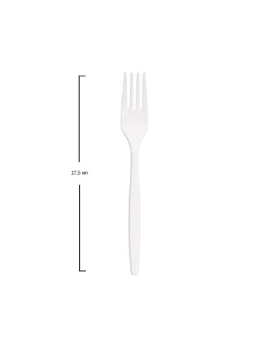 Tenedor Blanco Maiz Enfundado 17,5cm - Betik (500Uds)