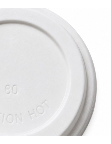 Tapa de plástico blanca para vaso cartón 240ml (1000uds)