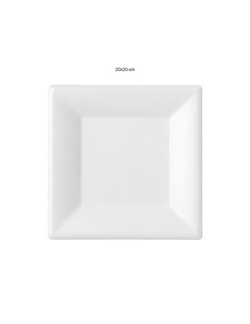 Plato Cuadrado Bagazo Blanco - Betik (800Uds) 2
