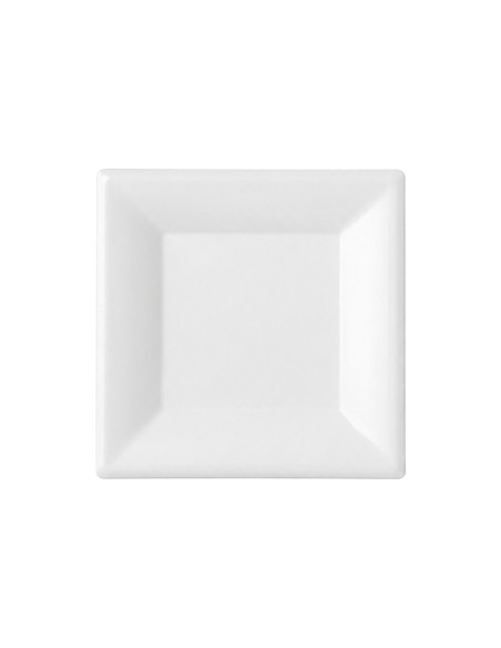 Plato Cuadrado Bagazo Blanco - Betik (800Uds)