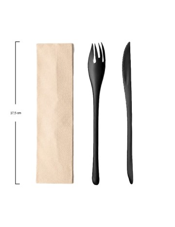 Pack Bis Cubiertos CPLA + Servilleta Kraft (500Uds) 2