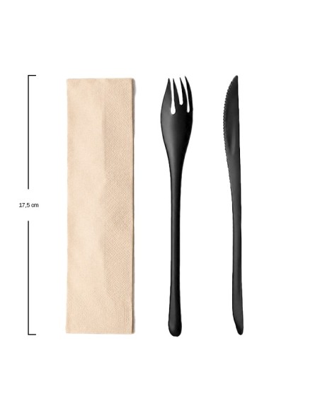Pack Bis Cubiertos CPLA + Servilleta Kraft (500Uds)