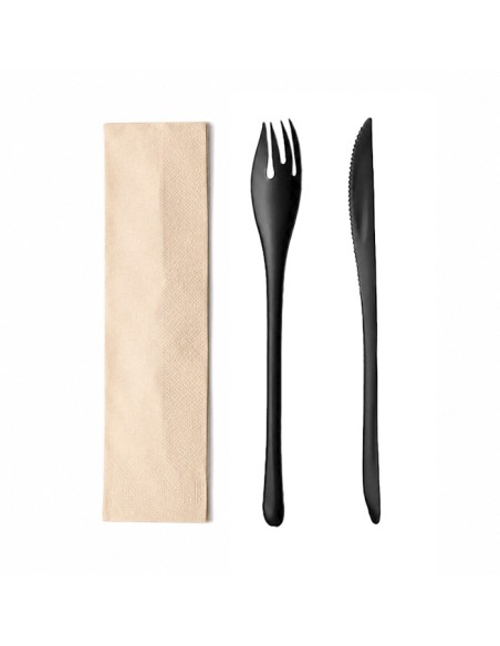 Pack Bis Cubiertos CPLA + Servilleta Kraft (500Uds)