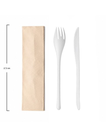 Pack Cubiertos Bis EKO + Servilleta Kraft - Betik (500Uds) 2