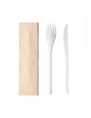 Pack Cubiertos Bis EKO + Servilleta Kraft - Betik (500Uds)
