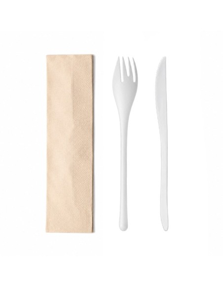 Pack Cubiertos Bis EKO + Servilleta Kraft - Betik (500Uds)