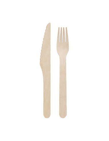 Pack Bis Cubiertos Madera - Betik (500Uds)