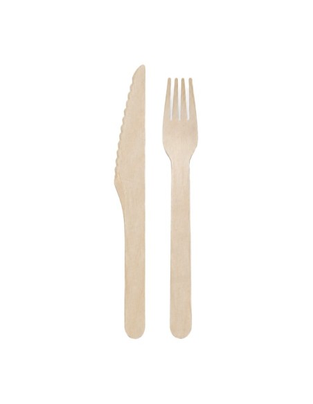 Pack Bis Cubiertos Madera - Betik (500Uds)