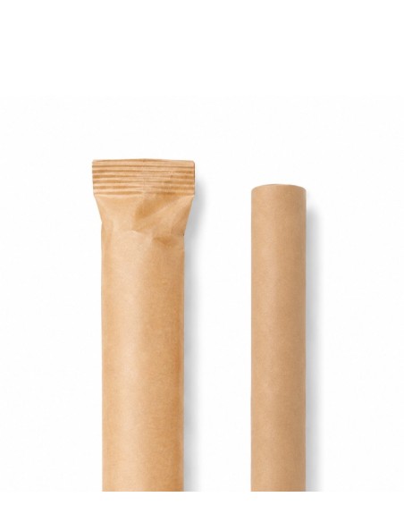 Pajita Papel Enfundada Kraft 8x230mm - Betik (6000Uds)