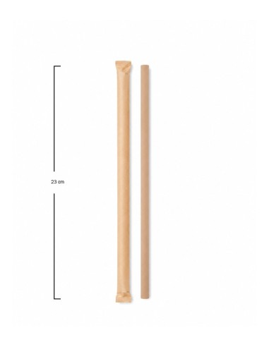 Pajita Papel Enfundada Kraft 8x230mm - Betik (6000Uds)